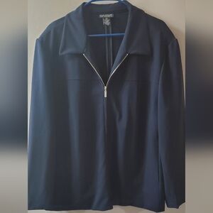 Dialogue Navy Suit Jacket. Full Zip. Sz 22W